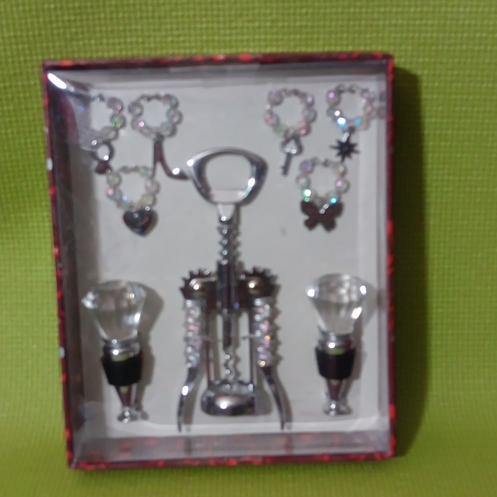 Silver Wine Accessory Set